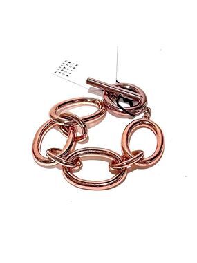 WHITE HOUSE BLACK MARKET Rose Gold Oval Link Toggle Bracelet NWT​